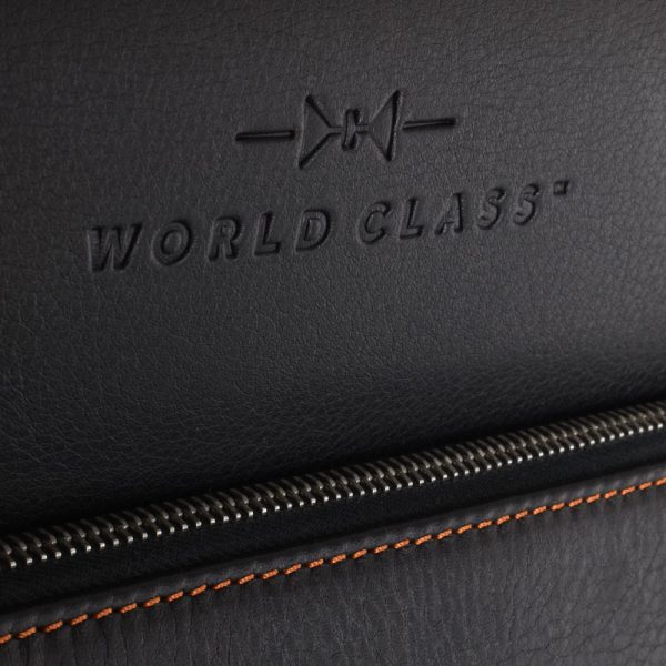 Luxury Leather Cabin Suitcase Black Italian Leather 3