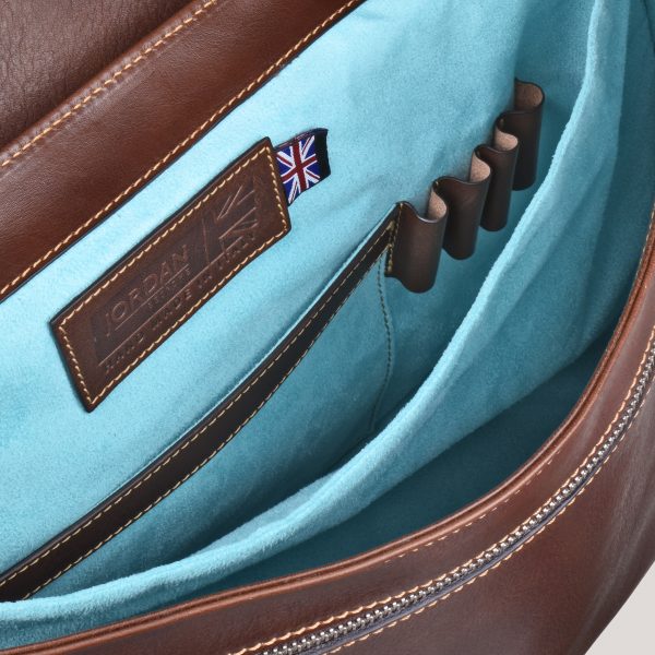briefcase riviera leather wood inner
